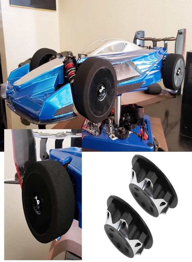 Micro Traders 4Pcs RC Car 17mm Hex Wheel Nut Anti-Dust Cover Nut Replacement Fit for 1/8 RC Car Model RC Off-Road Truck Compatible with Redcat Compatible with E-Revo, Black - Image 3